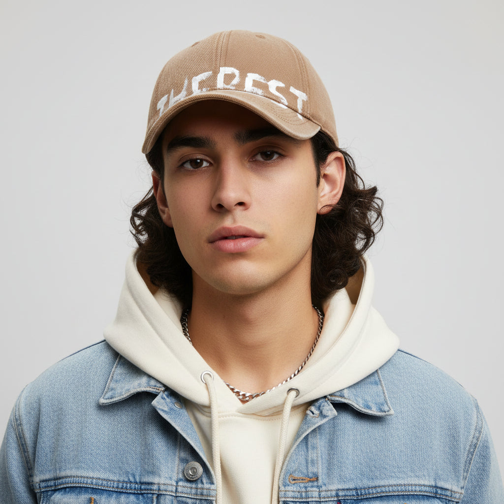 Letter Graffiti Baseball Cap Curved Brim Soft Top Cotton Blend Adjustable Snapback Hat