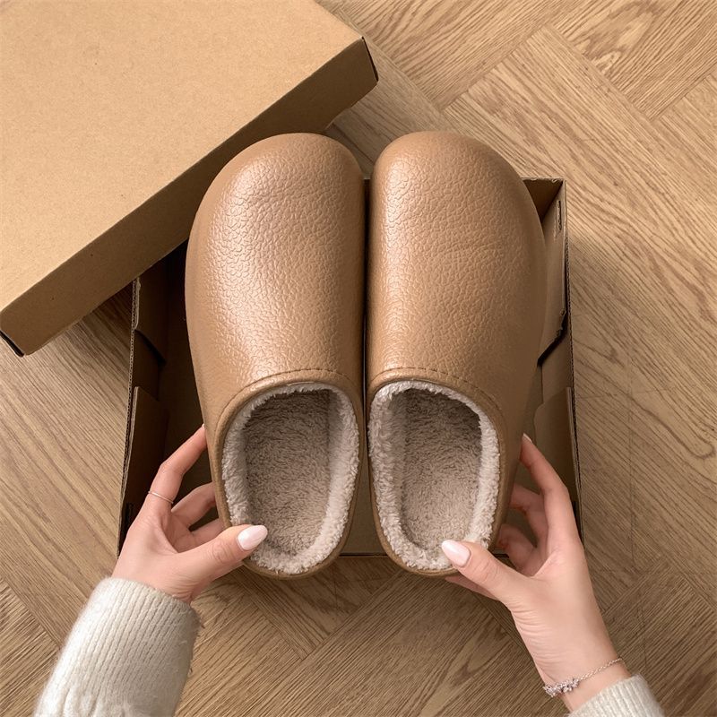 Insulated Cotton Slippers - Non-Slip Indoor