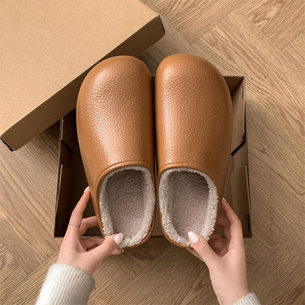 Insulated Cotton Slippers - Non-Slip Indoor