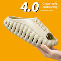 Dotted Massage Outsole For Non-slip And Wear-resistant Performancetwo-tone Couples Slide Sandals
