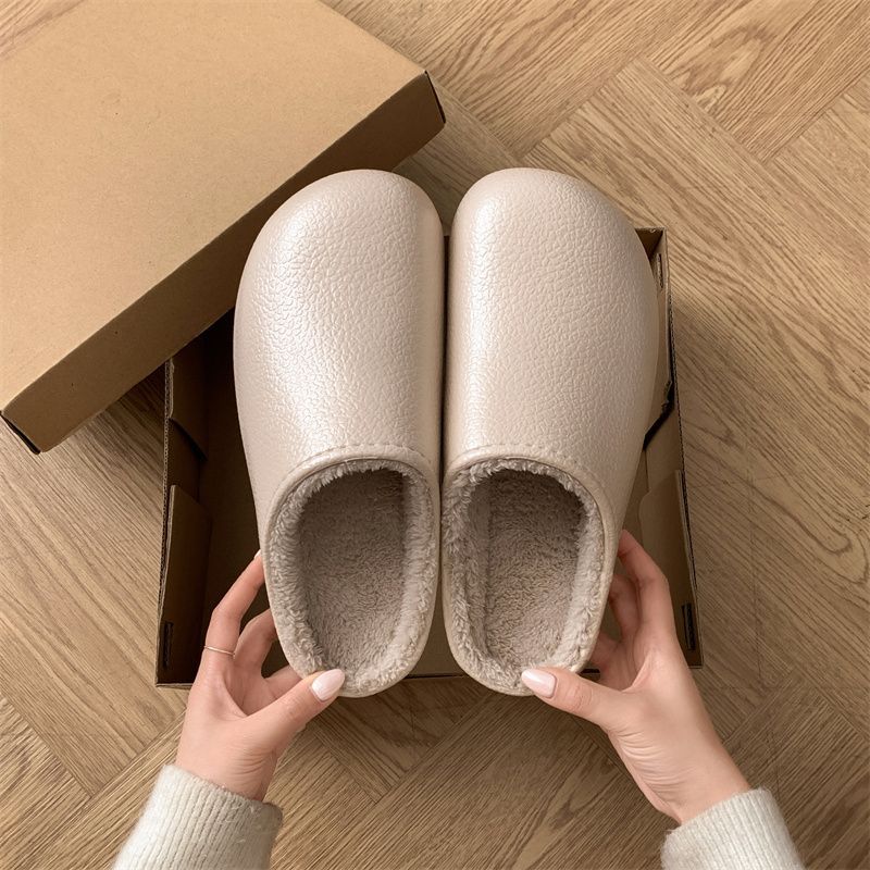 Insulated Cotton Slippers - Non-Slip Indoor