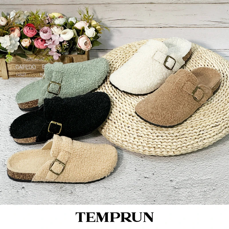 Women's Plush Slip-On Slippers