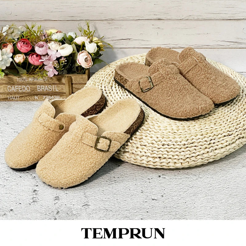 Women's Plush Slip-On Slippers