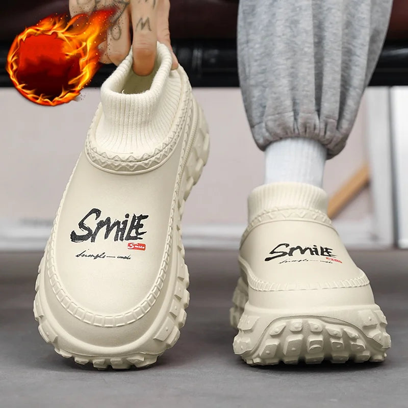 Couple Fleece-Lined Cotton Slippers