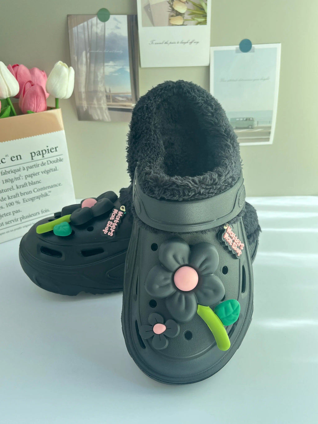 Women's Floral Platform Slippers