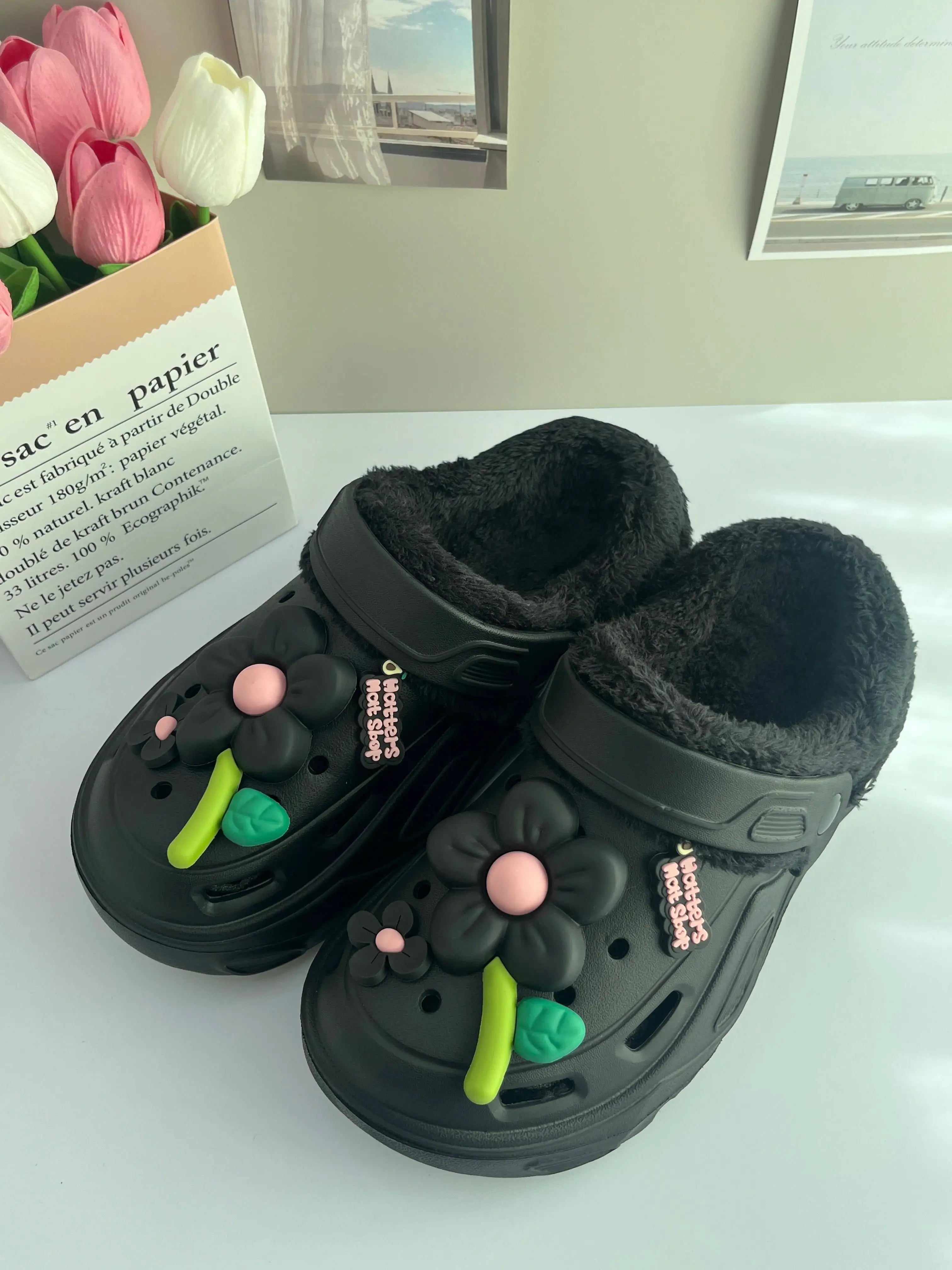 Women's Floral Platform Slippers