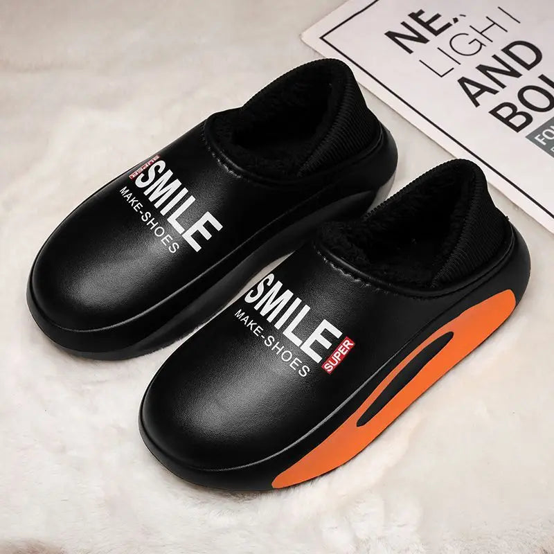 Men's Plush Platform Slippers