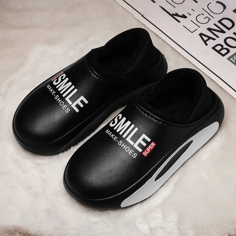 Men's Plush Platform Slippers