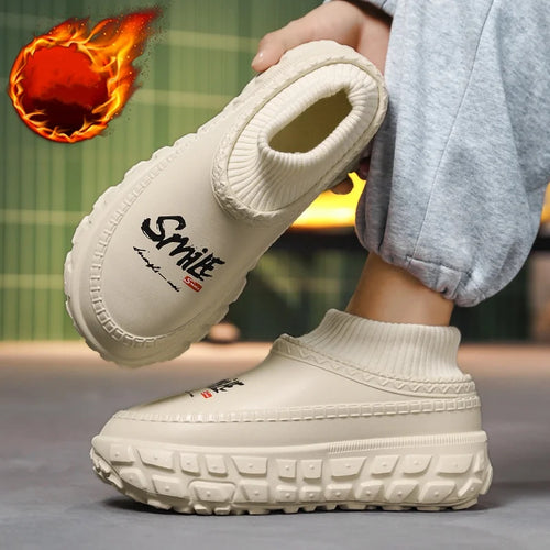 Couple Fleece-Lined Cotton Slippers