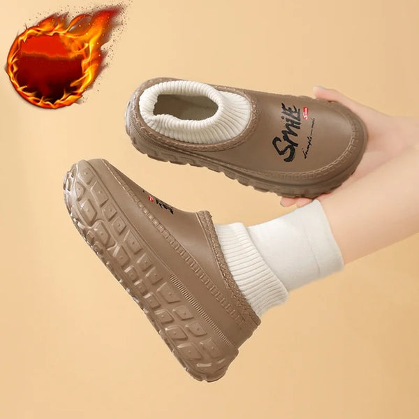 Couple Fleece-Lined Cotton Slippers