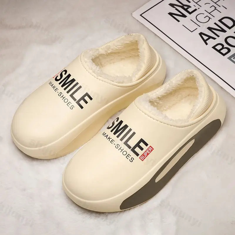 Men's Plush Platform Slippers