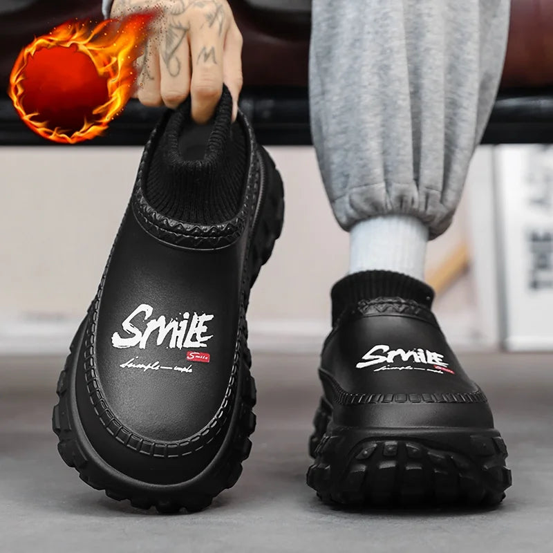 Couple Fleece-Lined Cotton Slippers