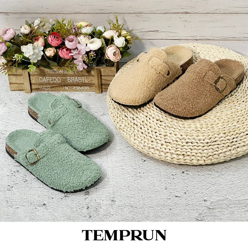 Women's Plush Slip-On Slippers