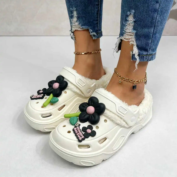Women's Floral Platform Slippers