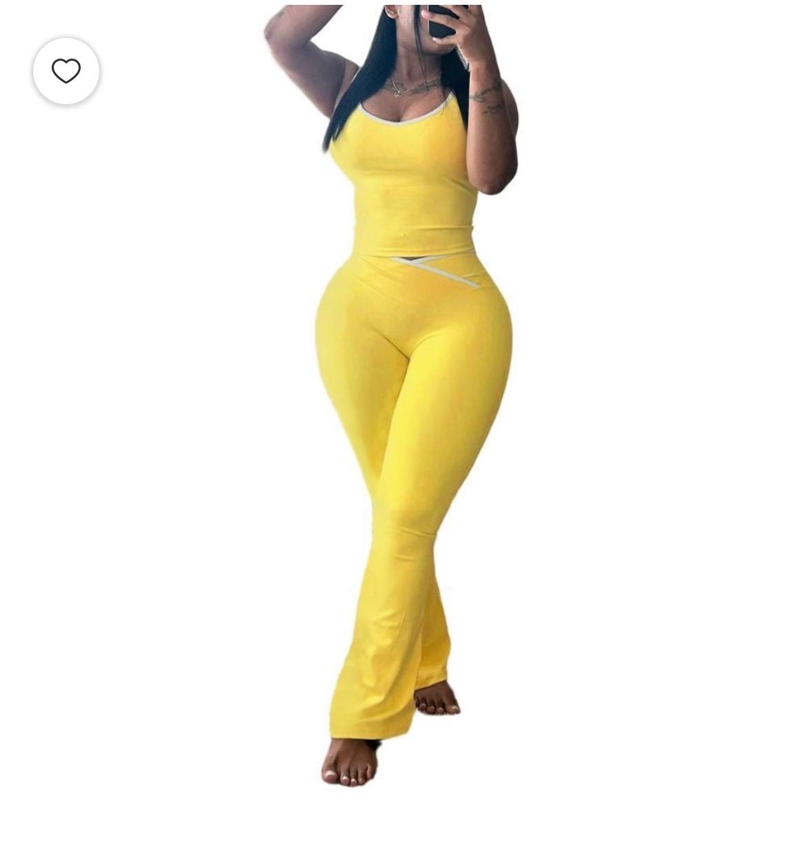 Contrast Trim Flare Jumpsuit