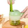 5 in 1 Portable Handheld Electric Vegetable Cutting Machine, Electric Vegetable Cutter, Multi-Functional Vegetable and Fruit Electric Cutting and Shredding Machine, Choppers